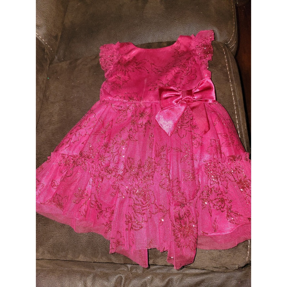 Jona Michelle red floral‎ holiday Christmas dress size 2t